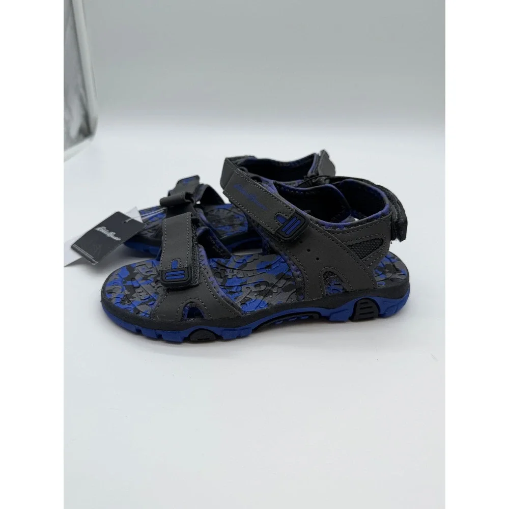 Eddie Bauer Jordan Kids Grey‎ Blue Camo Sport Sandals Size 1